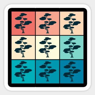 Japanese Pop Art Japan Bonsai Tree Retro style 422 Sticker